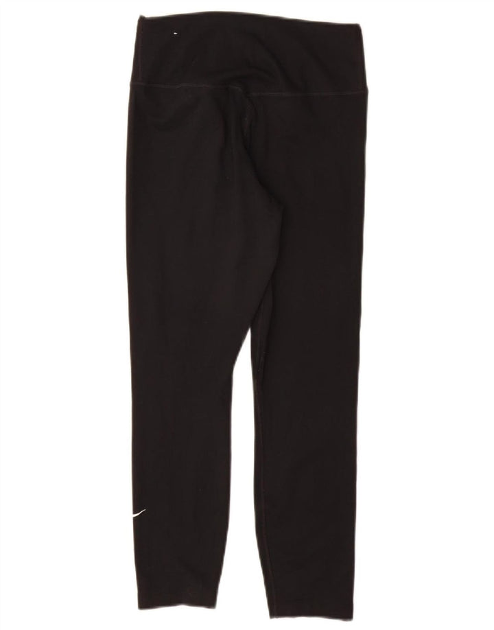 NIKE Damen Dri Fit Capri Leggings UK 4 XS Schwarz Polyester