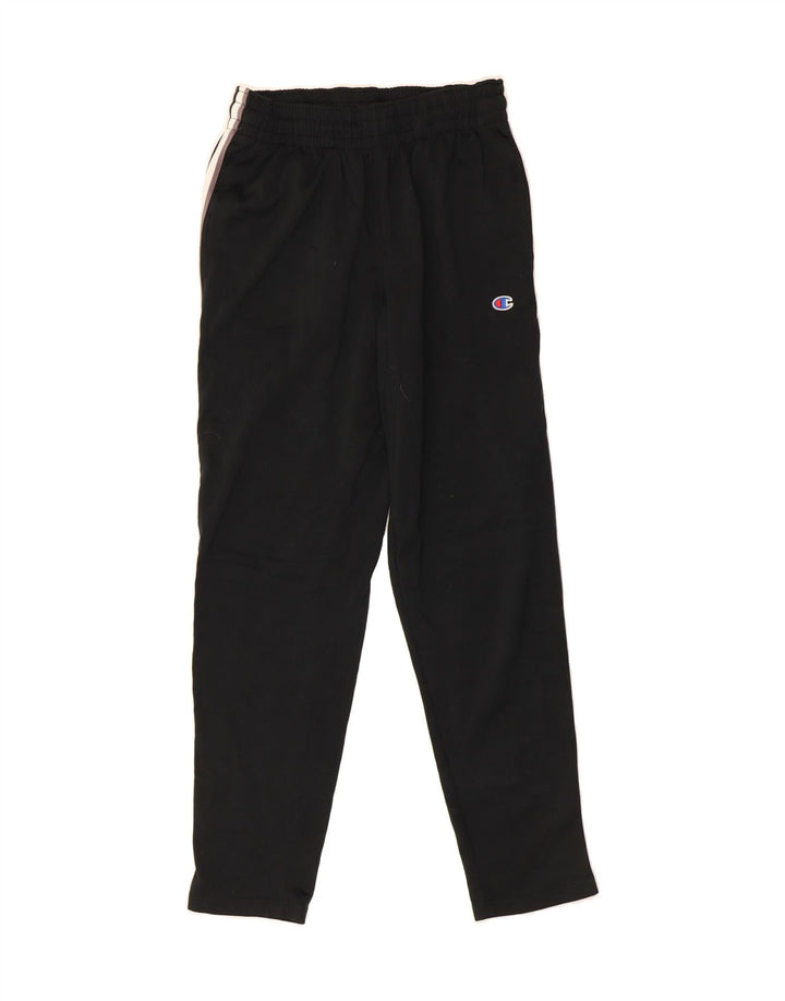 CHAMPION Mens Tracksuit Trousers Small  Black Polyester Vintage Champion and Second-Hand Champion from Messina Hembry 