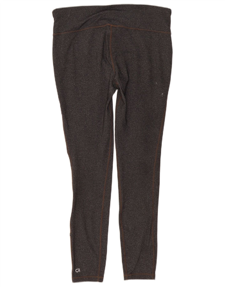 Gap Damen Leggings UK 14 Large Grau meliertes Nylon