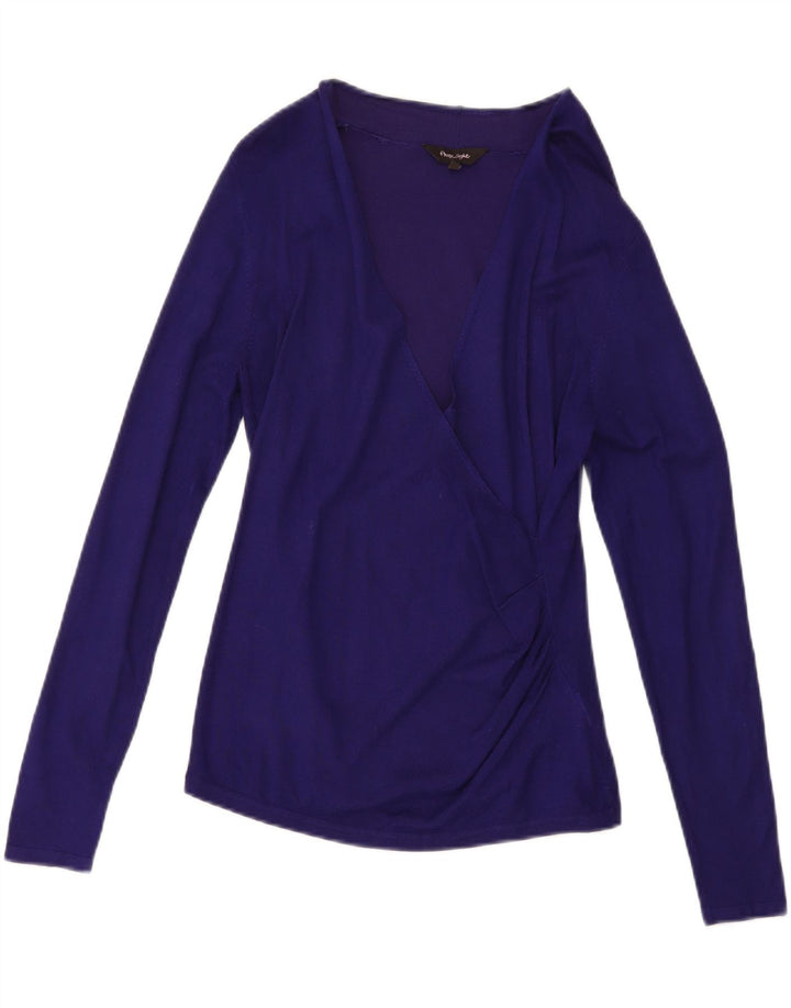 PHASE EIGHT Womens V-Neck Jumper Sweater UK 12 Medium Purple Viscose Vintage Phase Eight and Second-Hand Phase Eight from Messina Hembry 