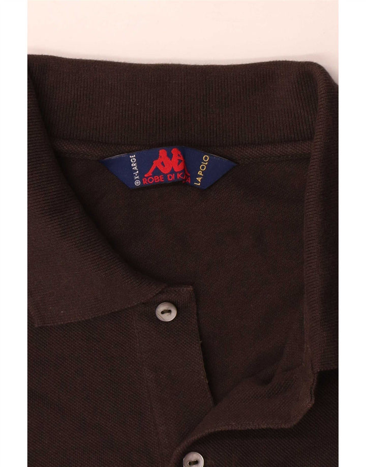 Kappa Herren Poloshirt XL Braun Baumwolle