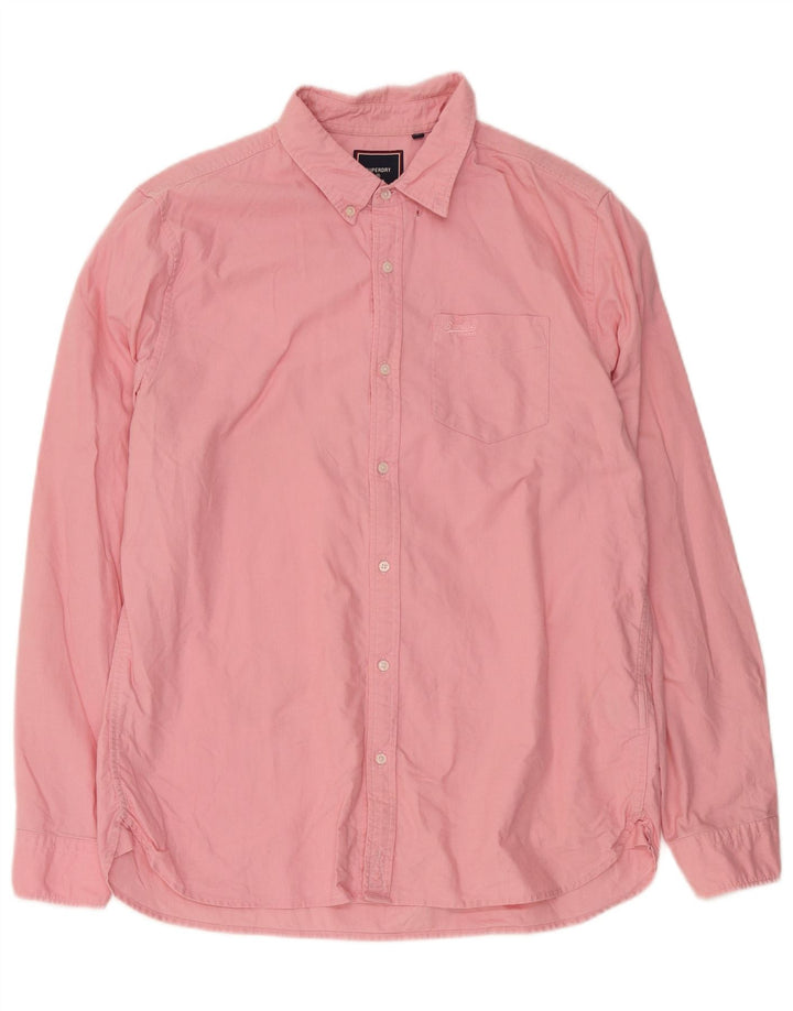 Superdry Herren-Hemd XL aus rosa Baumwolle