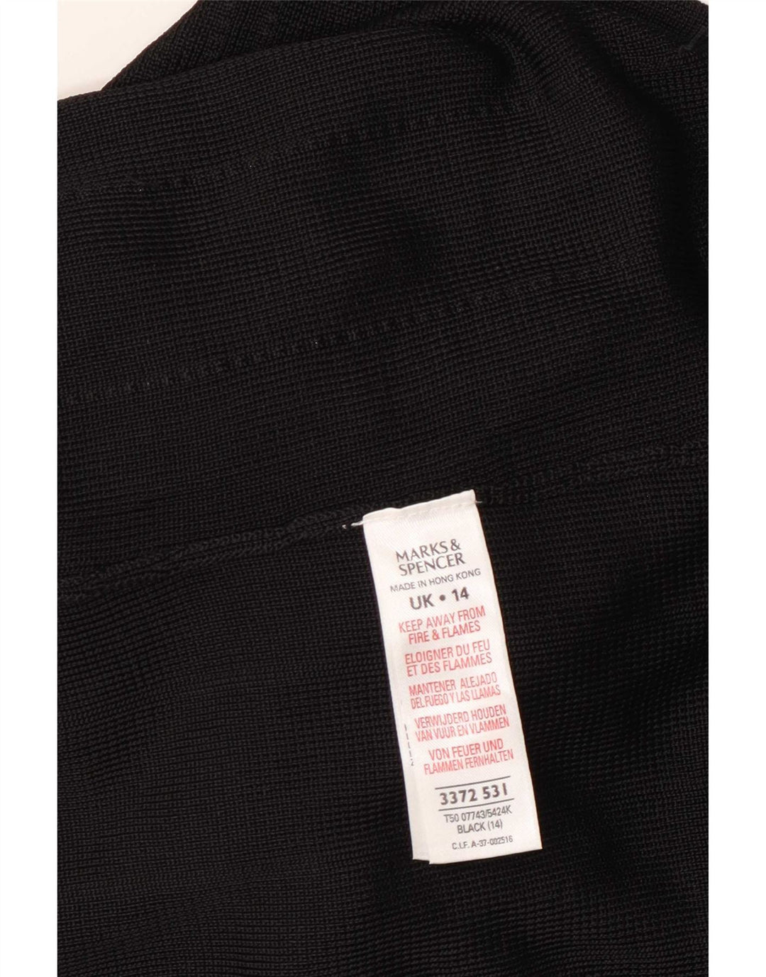 Marks & Spencer Damen-Blusenoberteil mit 3/4-Ärmeln, UK-Größe 44, mittelschwarz gestreift