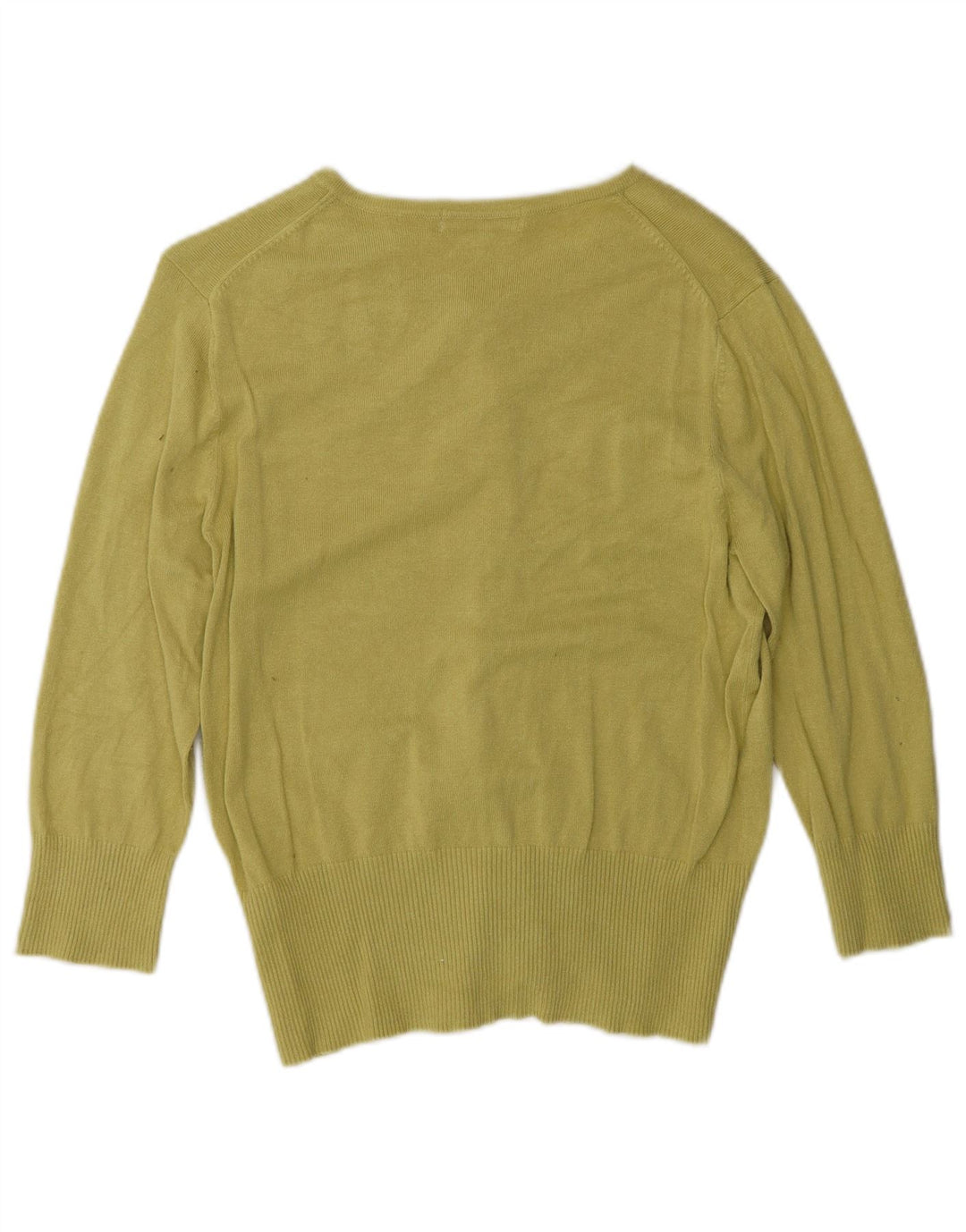 Marks & Spencer Damen-Cardigan mit 3/4-Ärmeln, UK-Gr. 14, Mittelgrün