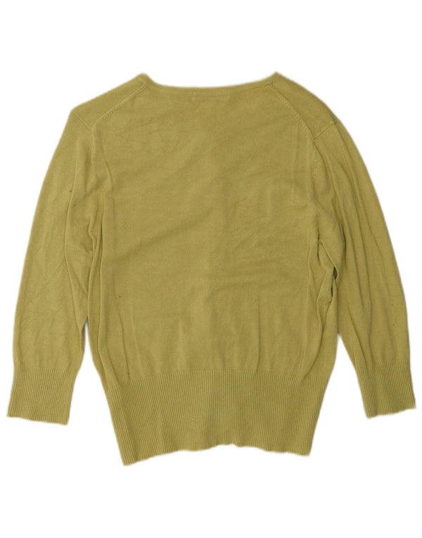Marks & Spencer Damen-Cardigan mit 3/4-Ärmeln, UK-Gr. 14, Mittelgrün