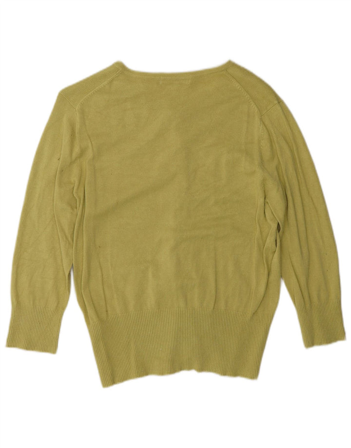 Marks & Spencer Damen-Cardigan mit 3/4-Ärmeln, UK-Gr. 14, Mittelgrün