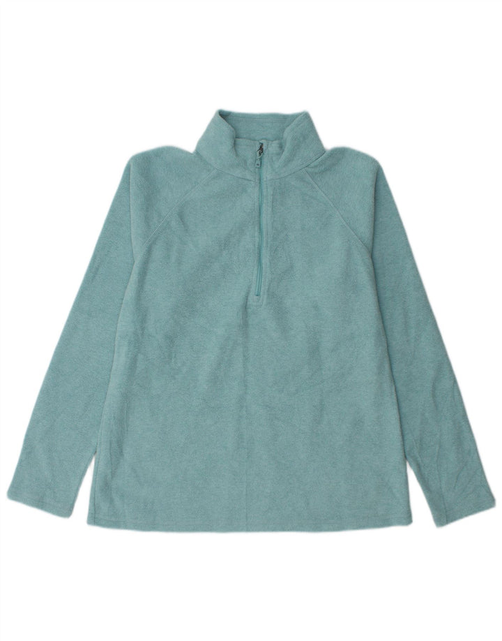 Eddie Bauer Damen-Fleecepullover mit Reißverschluss, UK 14, Mittelblau, Polyester