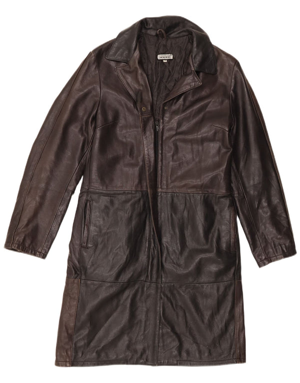 Coconuda Damen Ledermantel IT 46 Großes braunes Leder