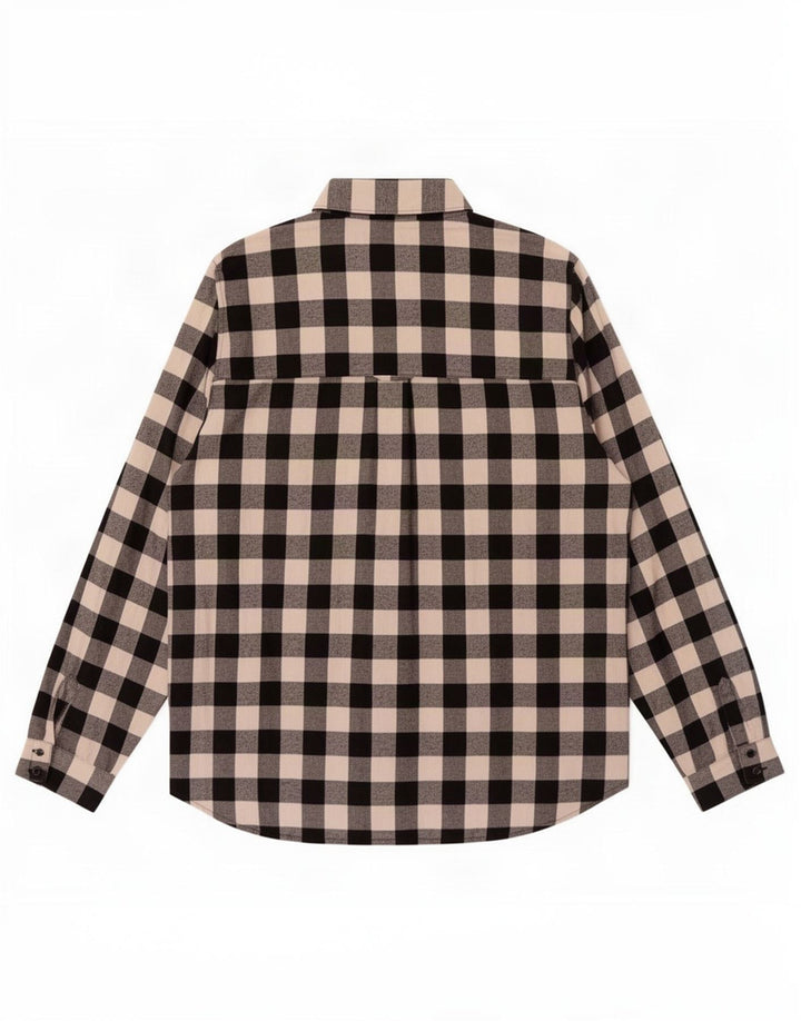 Zara Damen-Hemd UK 14 Large Black Gingham Cotton