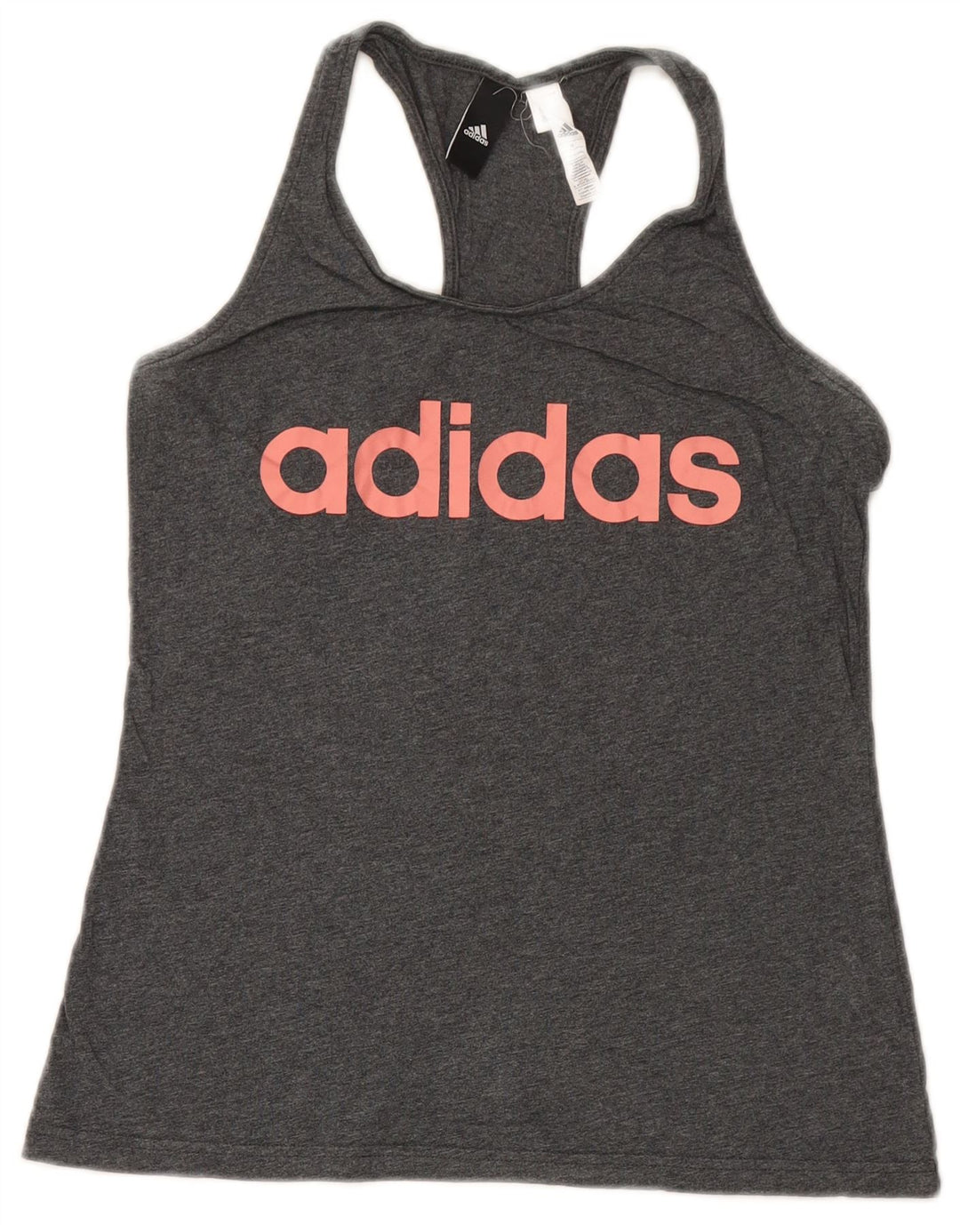 Adidas Damen Graphic Vest Top UK 12 Mittelgraue Baumwolle