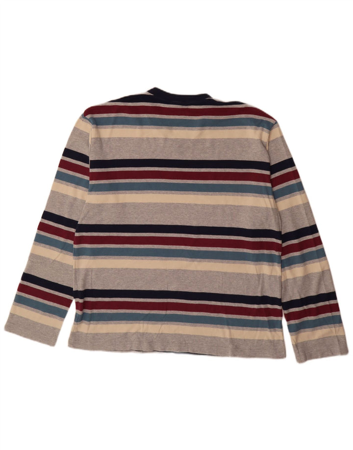 Fila Herren-Top, langärmelig, XL, mehrfarbig, gestreift, Baumwolle