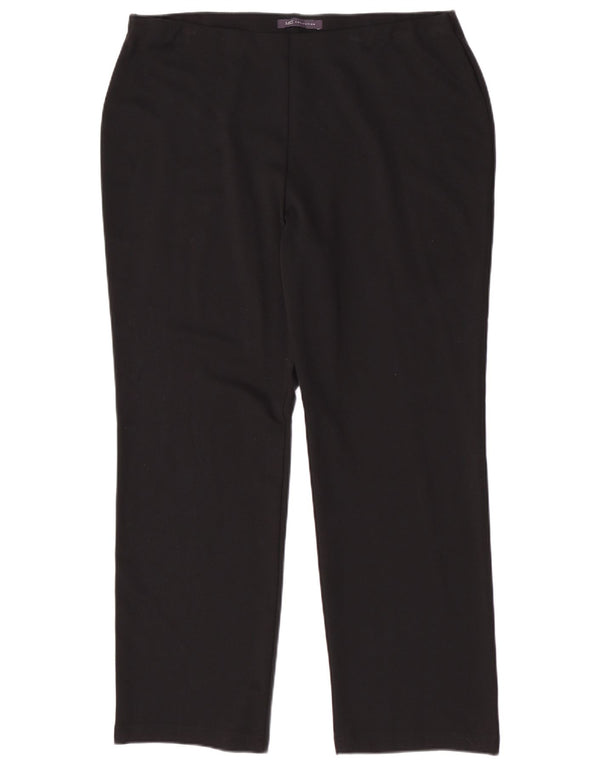 Marks & Spencer Damen Freizeithose UK 16 Large W34 L28 Schwarze Viskose