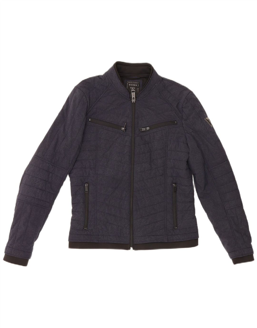 Guess Herren Wattierte Jacke UK 36 Small Marineblau