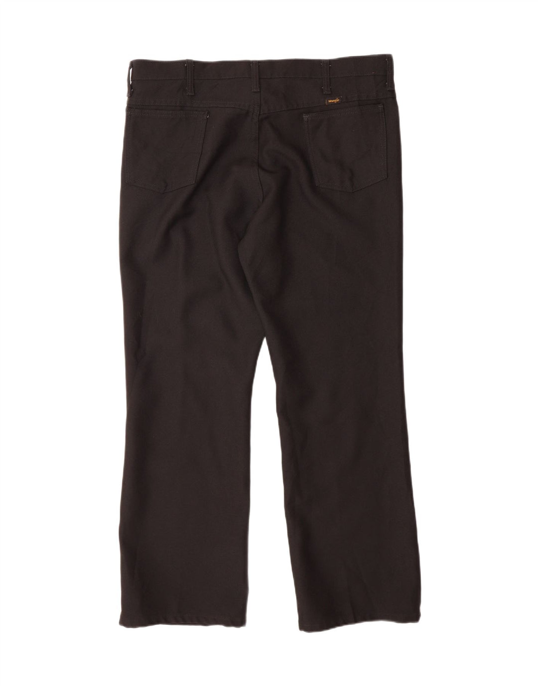 WRANGLER Mens Straight Casual Trousers W40 L30 Black Polyester