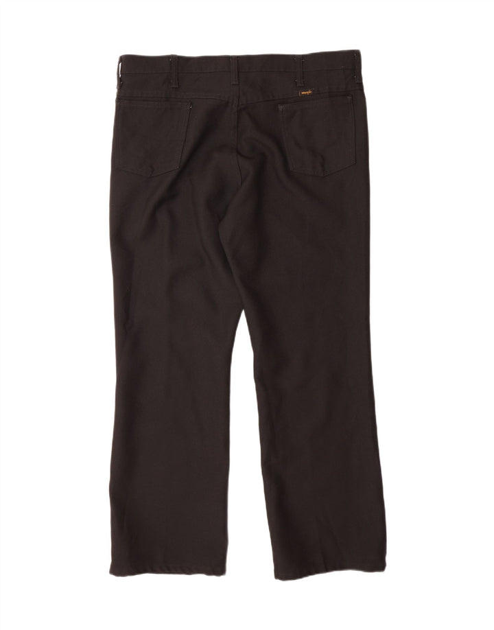 WRANGLER Mens Straight Casual Trousers W40 L30 Black Polyester
