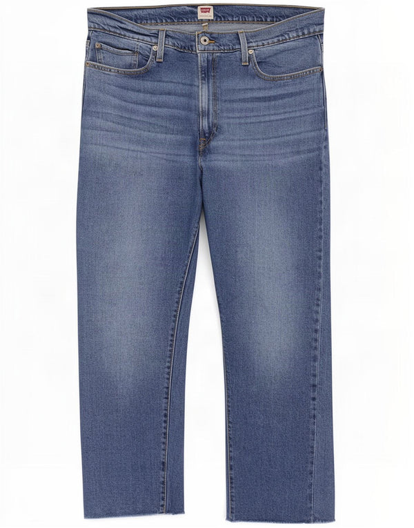 Levi's Damen Straight Jeans W34 L27 Blaue Baumwolle