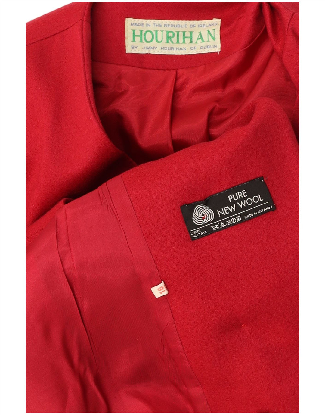 JIMMY HOURIHAN Zweireihiger Damen-Blazer, Gr. 40, Größe L, Burgunderrot