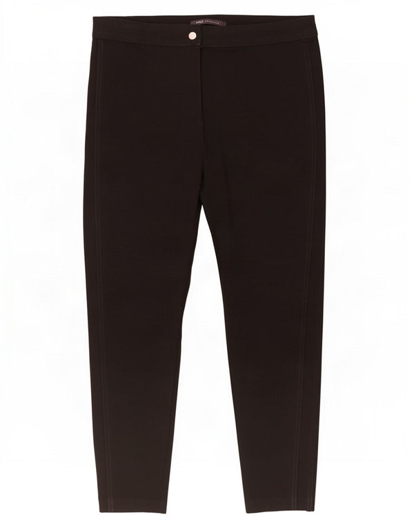 Marks & Spencer Damen-Hose, kurz geschnitten, UK 16, Größe L, W34, L25, schwarze Viskose