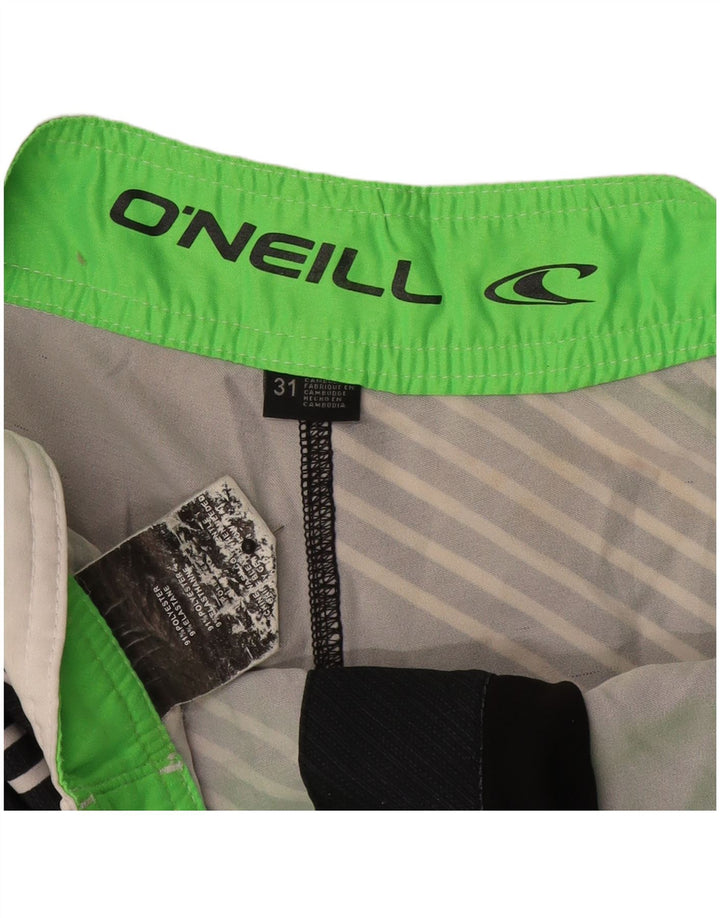 O'Neill Herren-Badeshorts mit Grafik, mittelschwarz, gestreift, Polyester