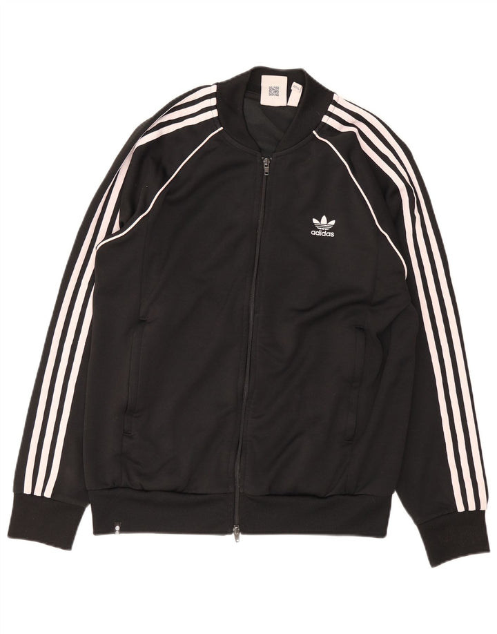 Adidas Herren-Trainingsanzug-Top-Jacke, großes schwarzes Polyester