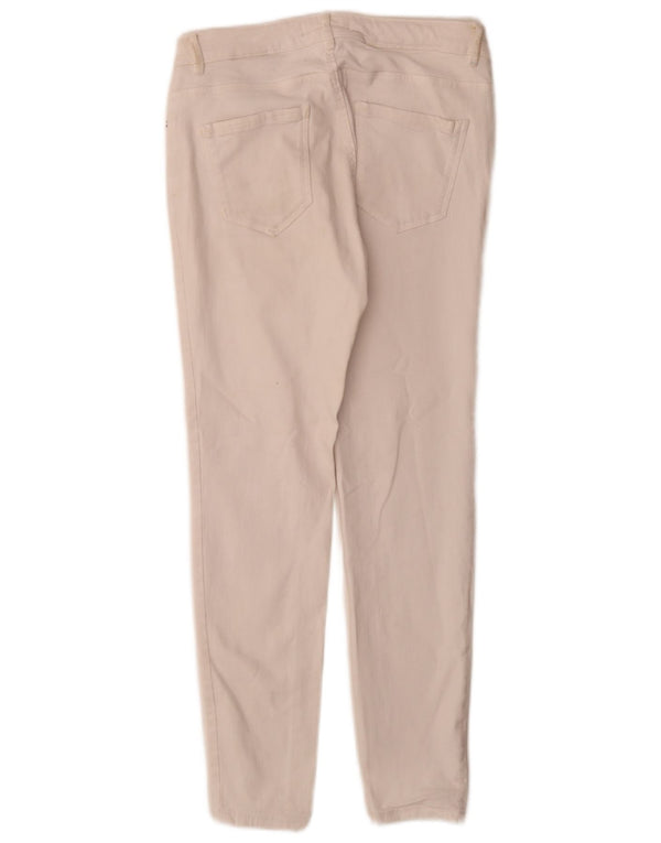 Zara Damen Slim Jeans EU 40 Medium W30 L28 Weiße Baumwolle