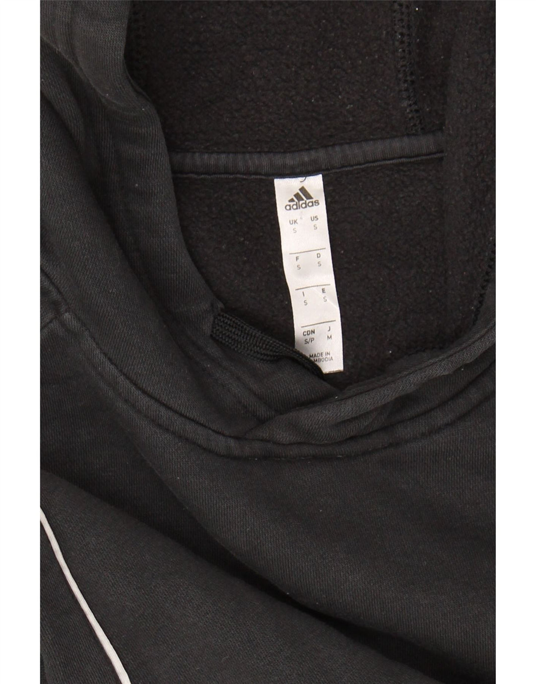 ADIDAS Mens Hoodie Jumper Small Black Cotton