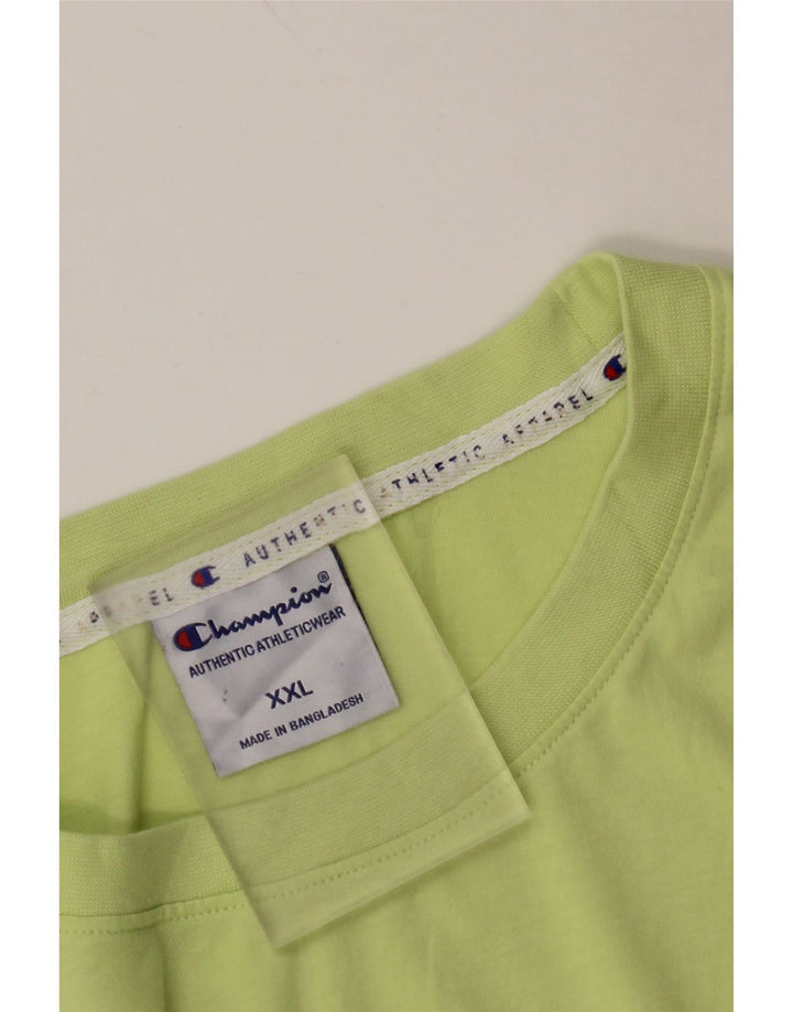 CHAMPION Herren Grafik T-Shirt Top 2XL Grüne Baumwolle