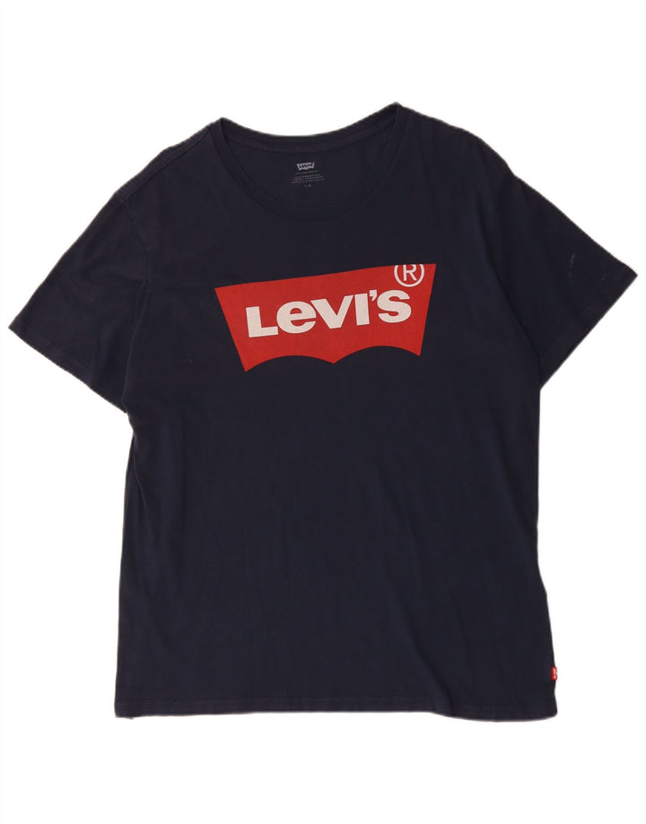 LEVI'S Herren-T-Shirt mit Grafik, groß, marineblau, Baumwolle