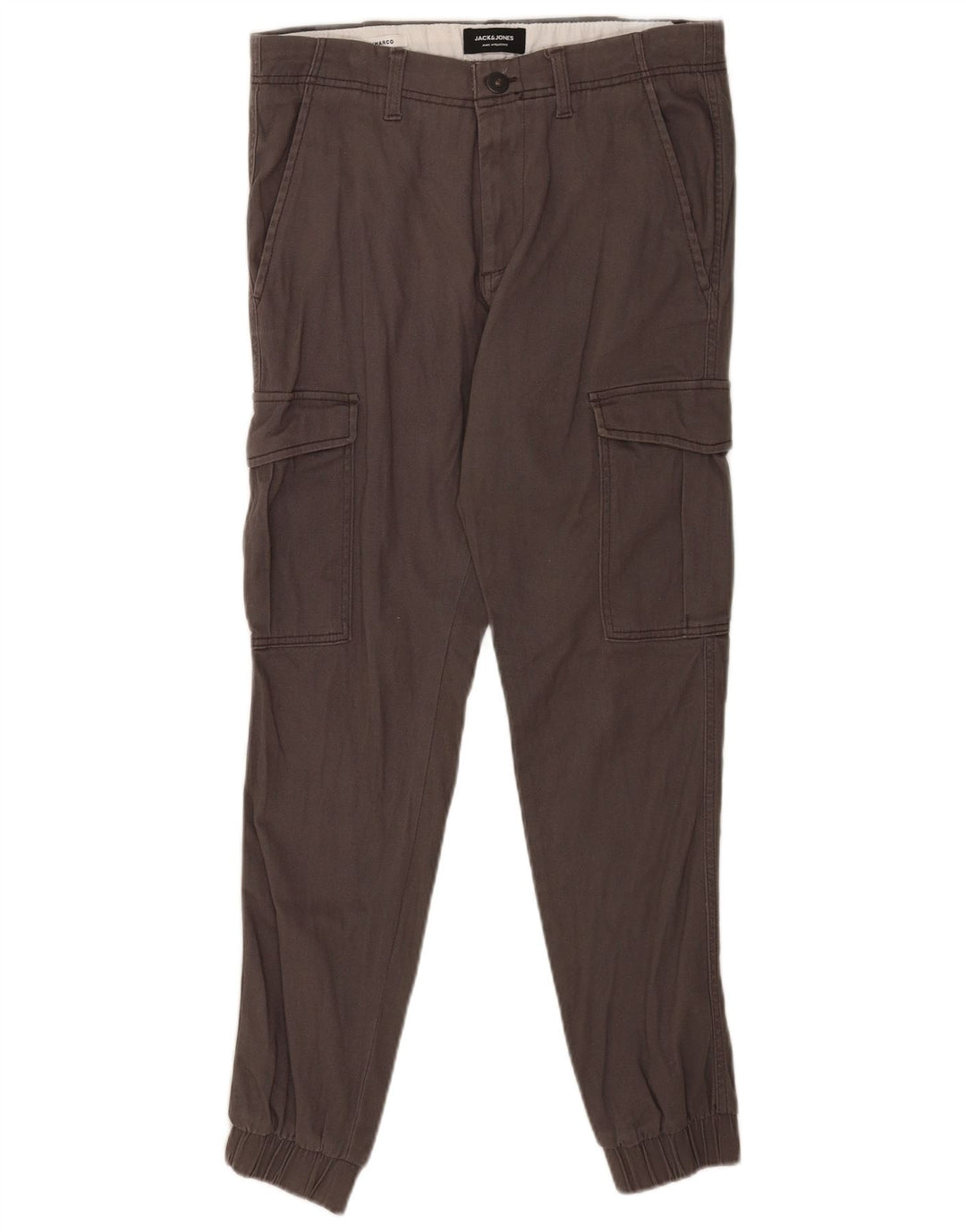 Jack & Jones Herren-Jogger-Cargohose W30 L32 Graue Baumwolle