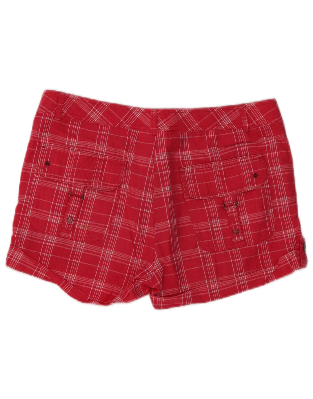 CHAMPION Damen Hotpants Small W32 Rot kariert