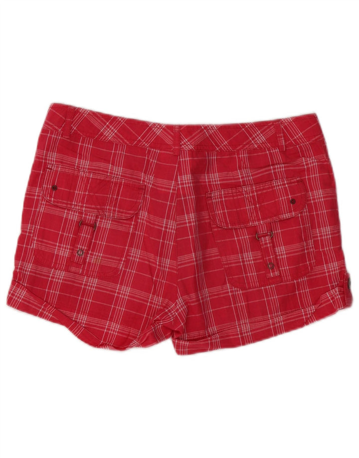 CHAMPION Damen Hotpants Small W32 Rot kariert