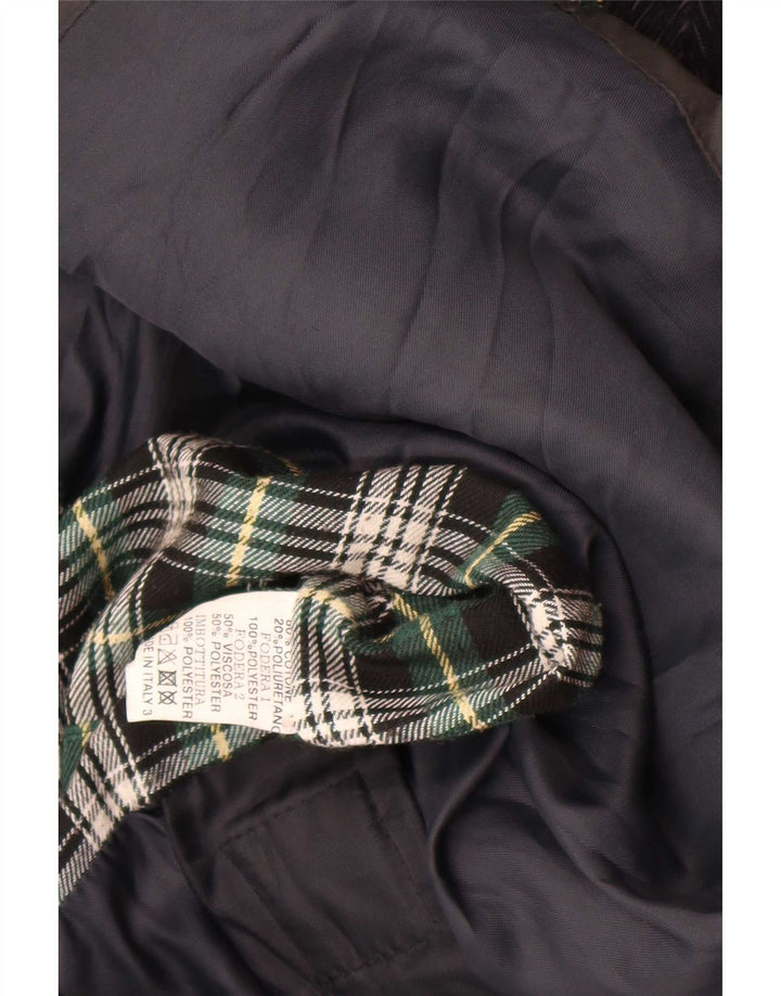Vintage Herrenjacke aus gewachster Baumwolle, UK 38, Mittelschwarz
