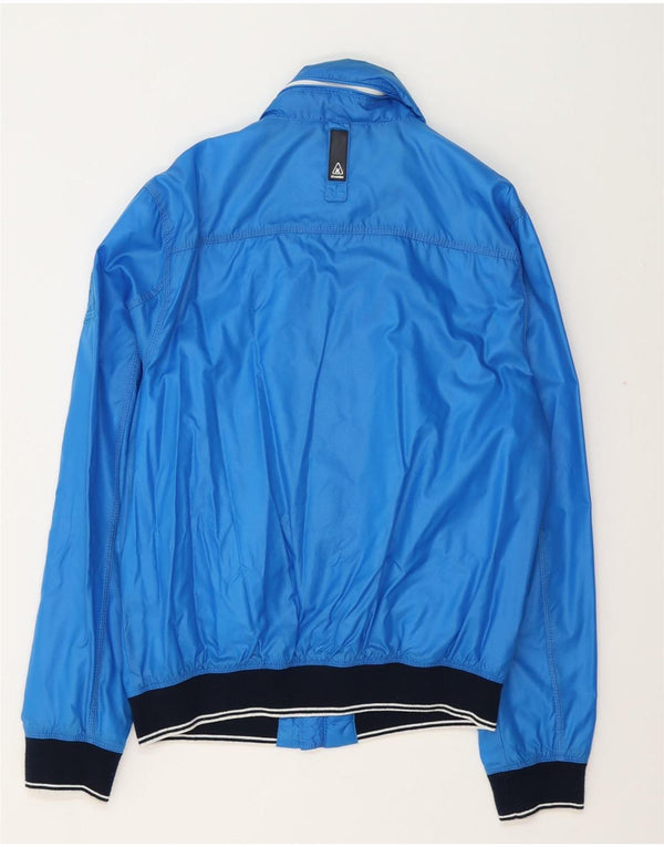 Gaastra Herren-Regenjacke mit Kapuze, reguläre Passform, UK 40, Größe L, Blau, Polyamid