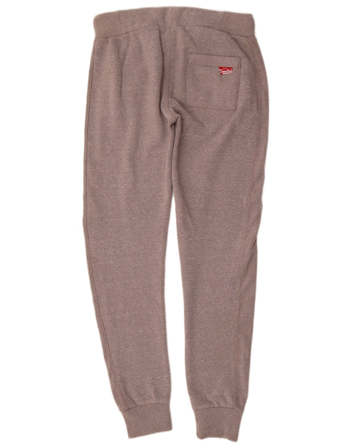 SUPERDRY Herren-Trainingsanzughose mit grafischem Muster, Größe S, grau, Polyester