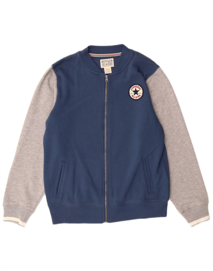 CONVERSE Boys Chuck Taylor Tracksuit Top Jacket 13-14 Years XL Blue