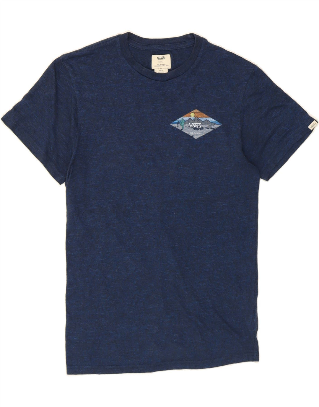 VANS Mens Graphic T-Shirt Top Small Navy Blue Flecked Cotton Vintage Vans and Second-Hand Vans from Messina Hembry 