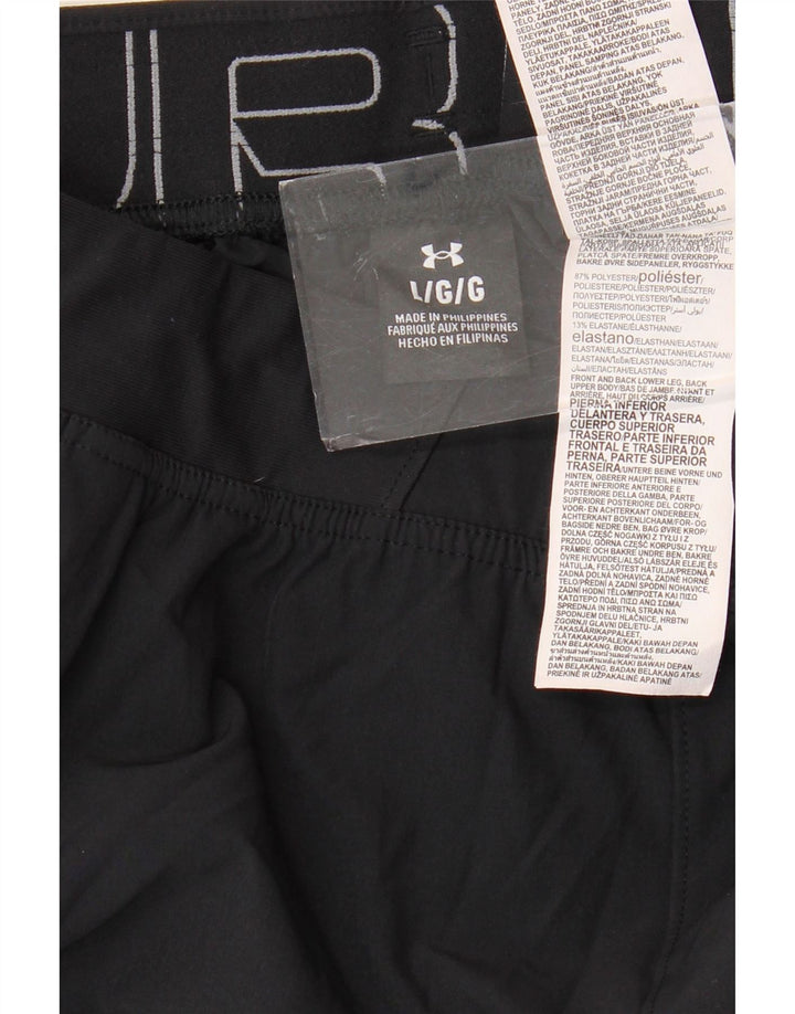 UNDER ARMOUR Herren-Trainingsanzug mit Grafik, Größe L, Schwarz, Polyester