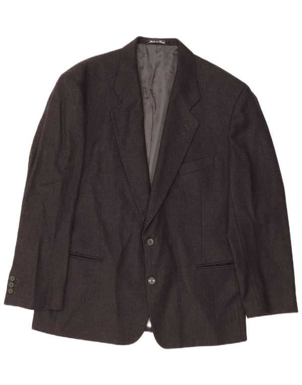 EMPORIO ARMANI Mens 2 Button Blazer Jacket UK 38 Medium Black New Wool