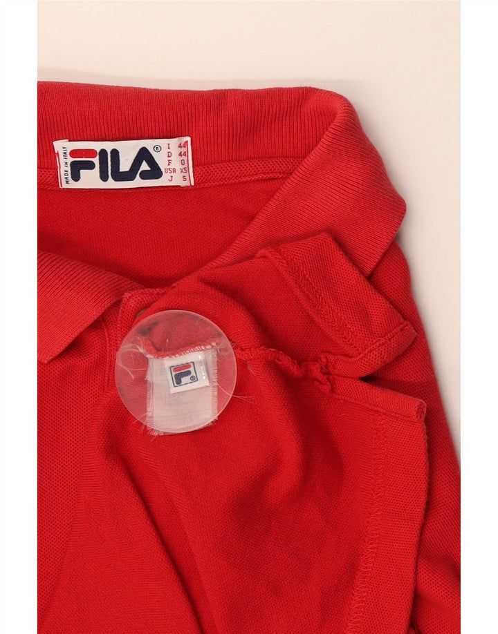 Fila Herren Poloshirt IT 44 XS Rote Baumwolle