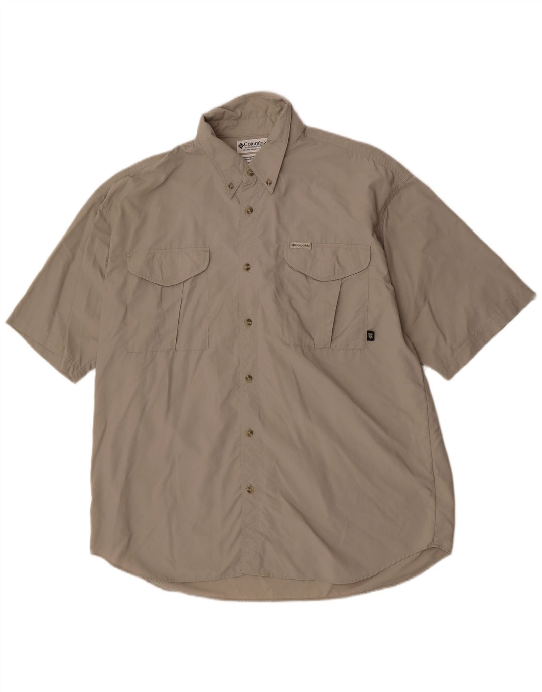 Columbia Herren Kurzarmhemd XL Beige Nylon