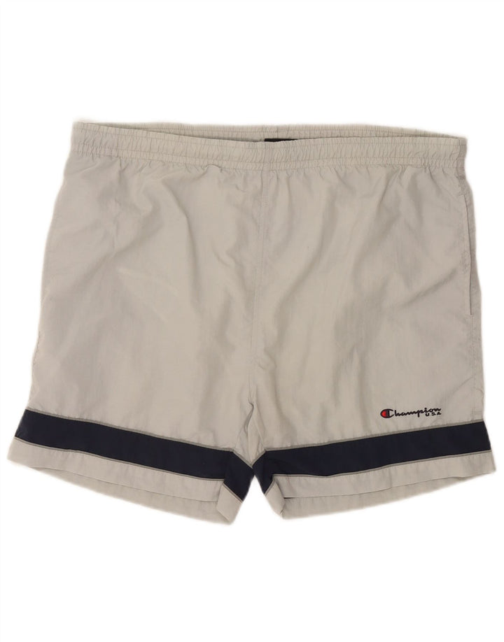 CHAMPION Herren Badeshorts XL Grau Colourblock