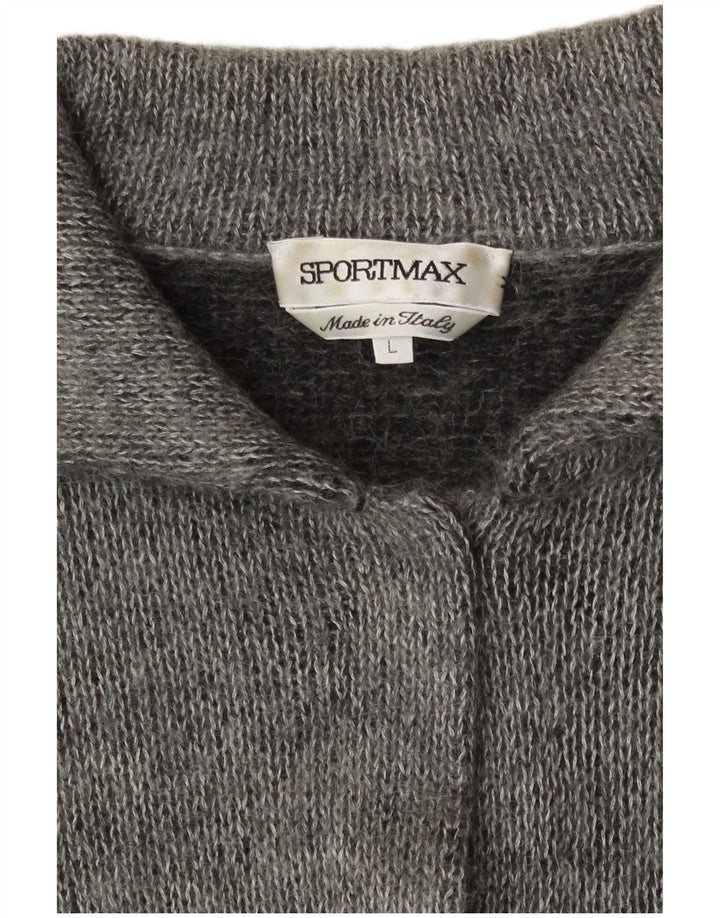 Sportmax Damen-Cardigan-Pullover UK 16 Large Grau