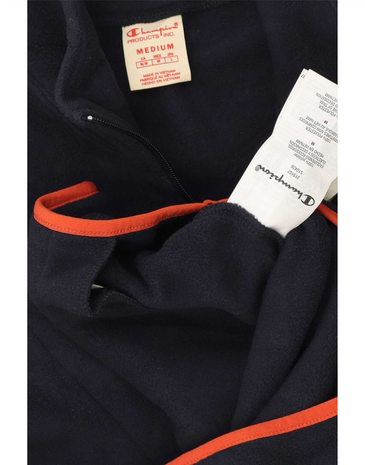 Champion Herren-Fleecepullover mit Reißverschluss am Hals, mittelmarineblaues Polyester