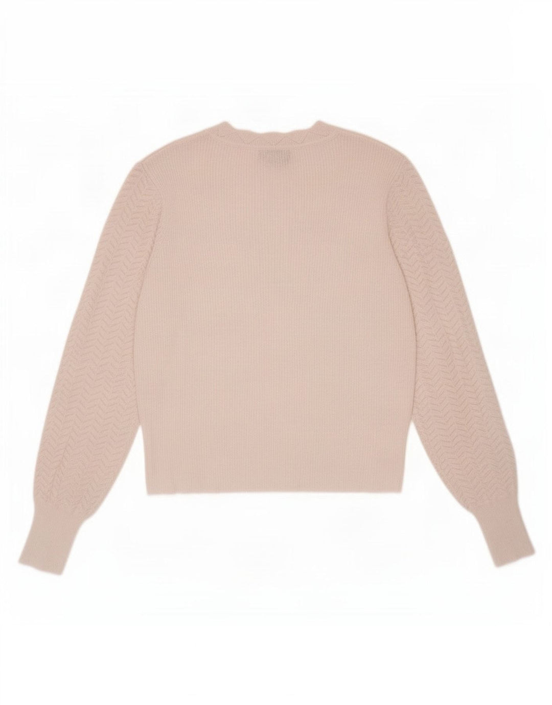 Oasis Damen-Pullover mit Rundhalsausschnitt, UK 12, Mittelweiß, Polyester