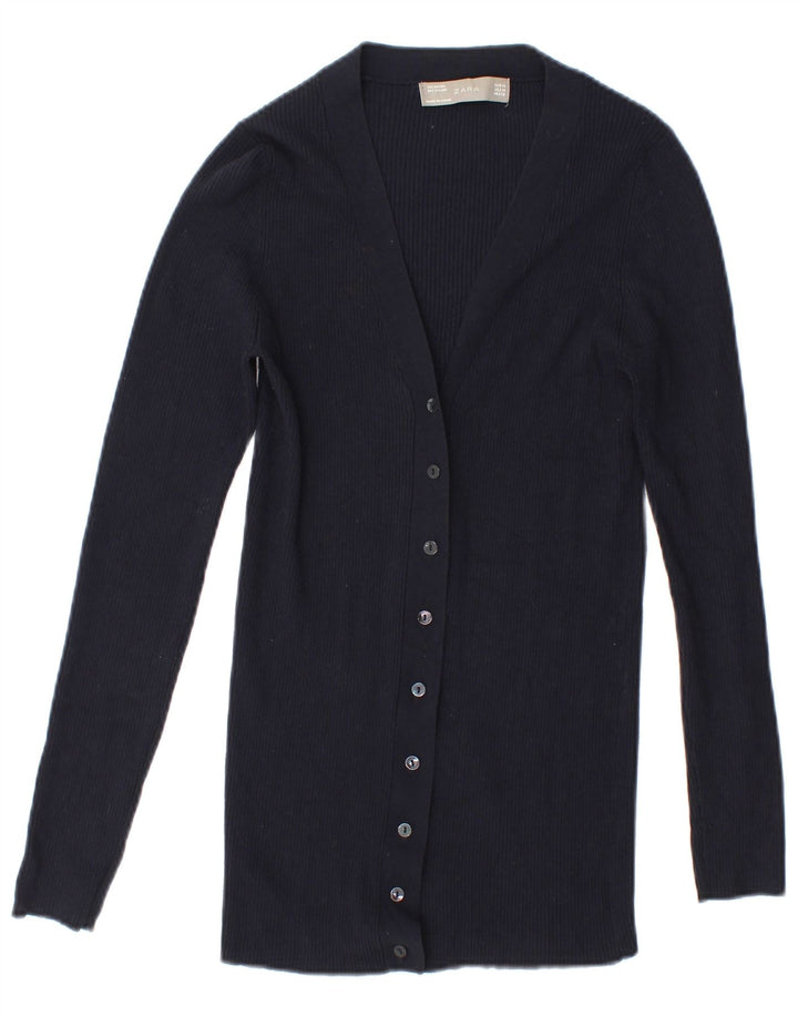 Zara Damen-Cardigan-Pullover UK 14 Medium Marineblau