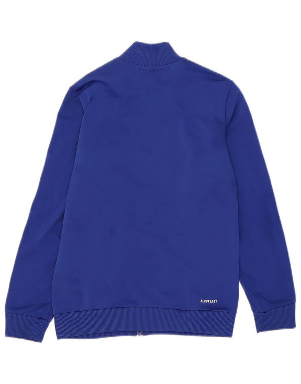 Adidas Aeroready-Trainingsanzug-Oberteil für Jungen, 9–10 Jahre, blaues Farbblockdesign