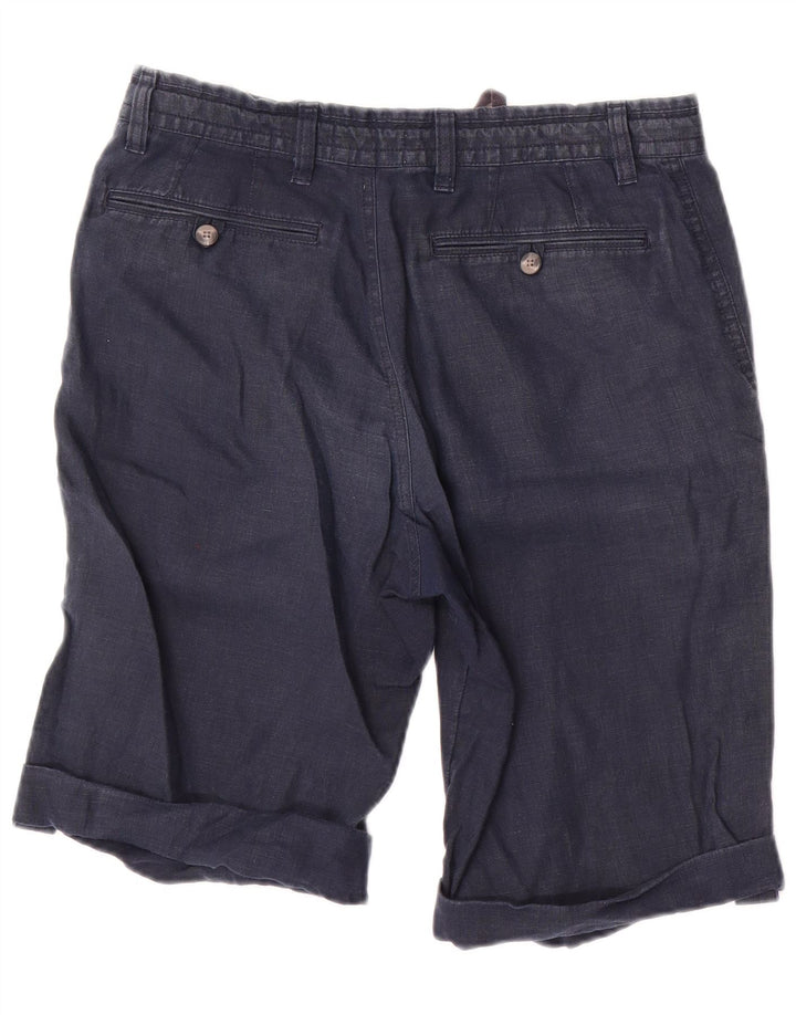 Marks & Spencer Herren-Chinoshorts W30, mittelmarineblaues Leinen