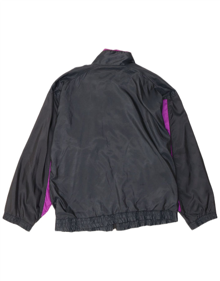 Puma Herren-Trainingsanzug-Top-Jacke, groß, schwarzes Colourblock-Polyamid