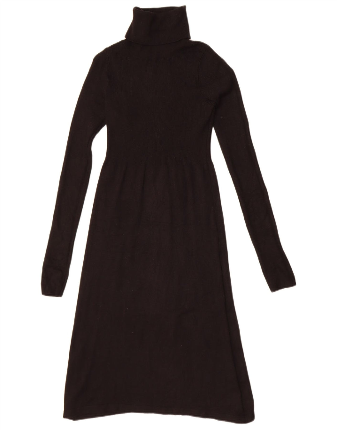 Zara Damen Langarm-Pulloverkleid, Größe S, Schwarz, Viskose