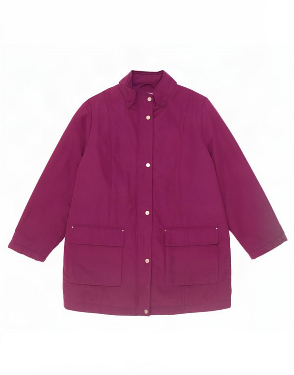 Marks & Spencer Womens Windbreaker Jacket UK 16 Large Purple Polyester